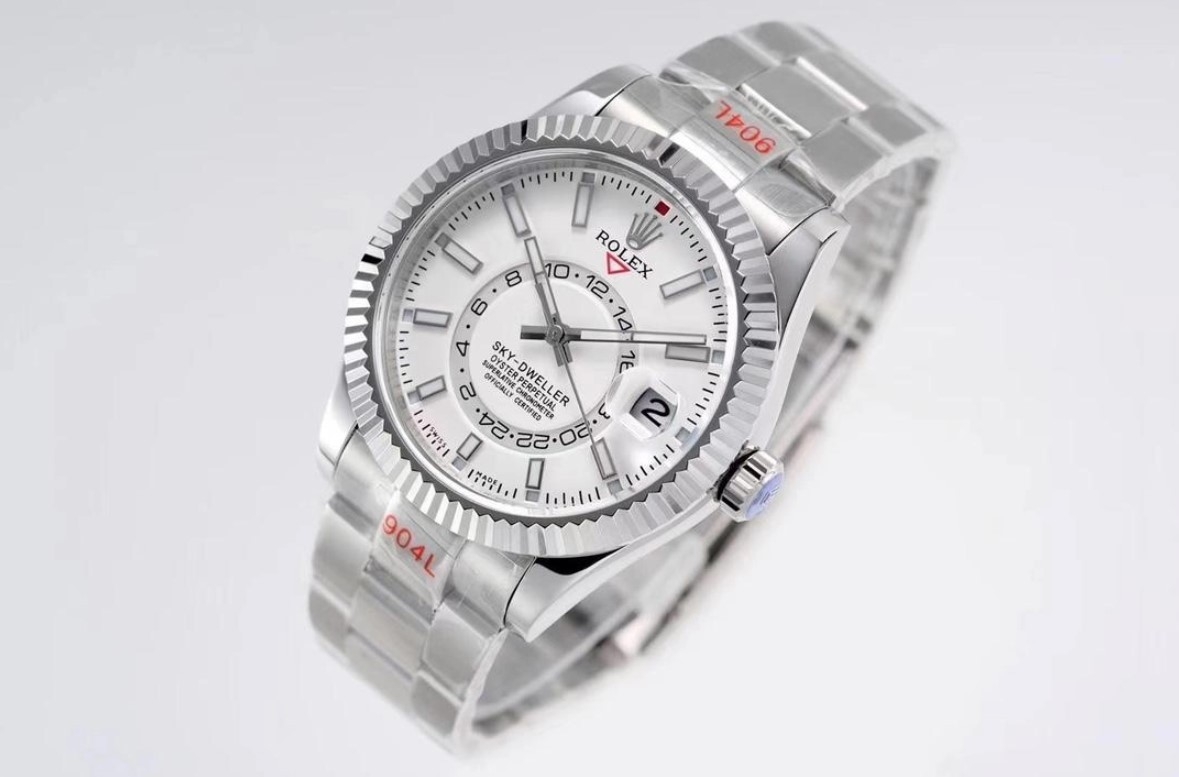 R*LEX ] 수입고급 오이스터 스카이드웰러 화이트다이얼 42mm
