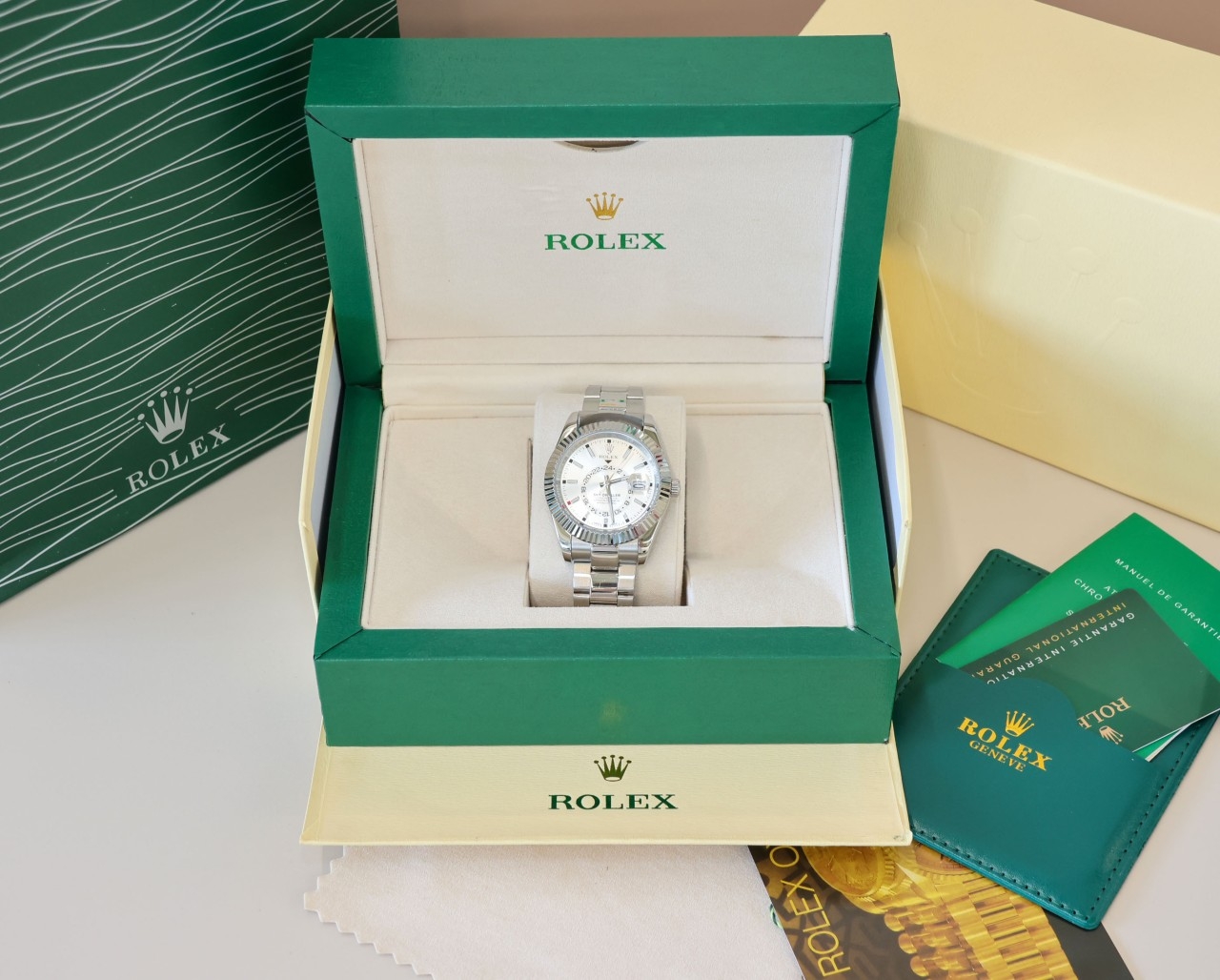 R*LEX ] 수입고급 오이스터 스카이드웰러 화이트다이얼 42mm