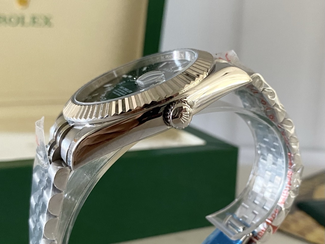 R*LEX ] 수입고급 오이스터 스카이드웰러 크로노미터 그린 42mm